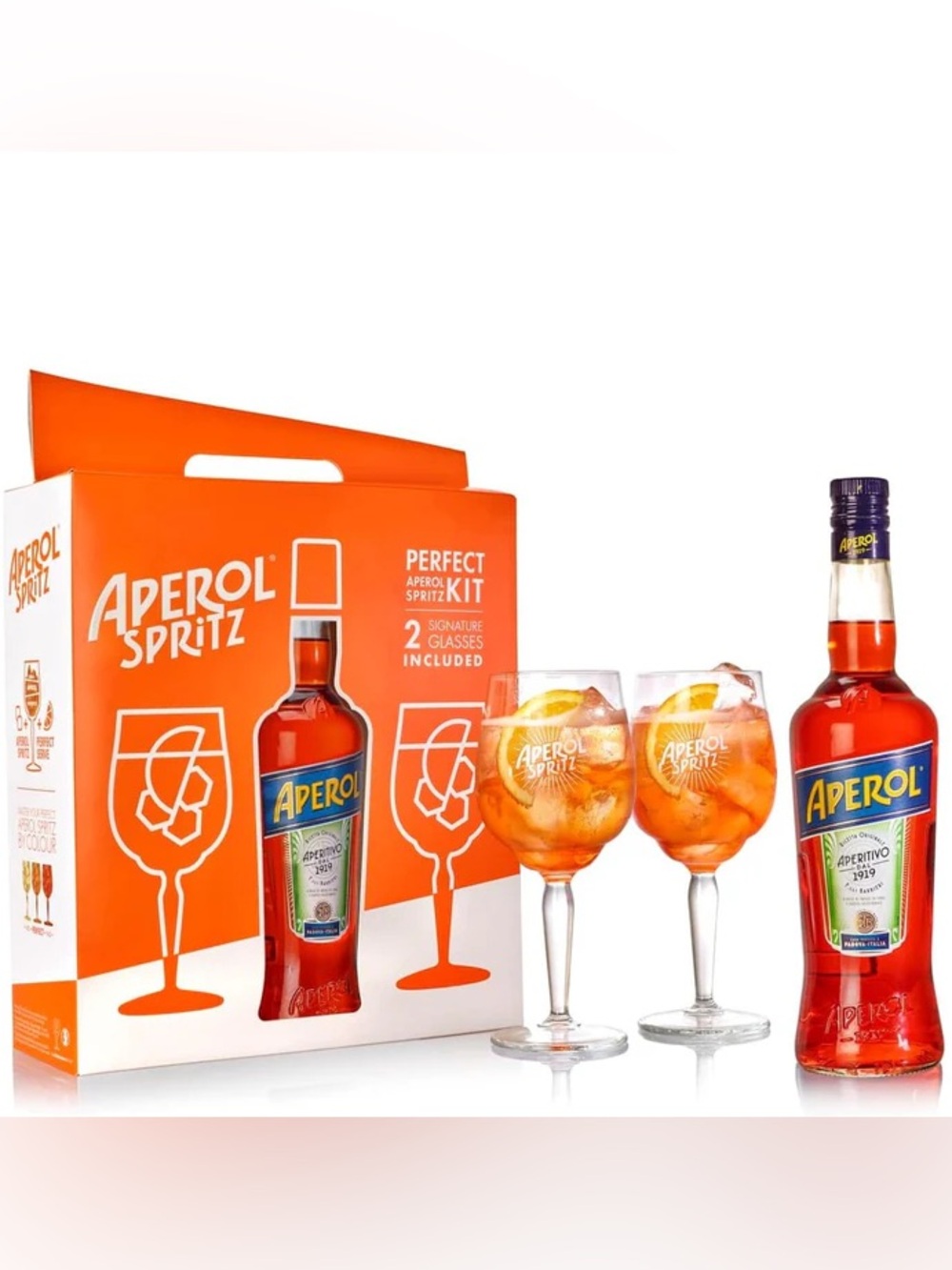 New Aperol Spritz Cocktail Glasses Set Of 2